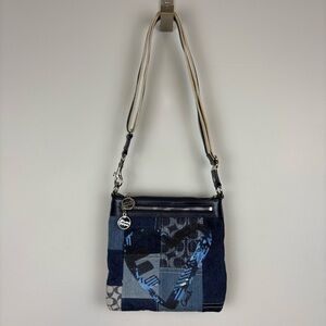 Rare Vintage Y2K Coach Poppy Denim Patchwork Crossbody Bag‎